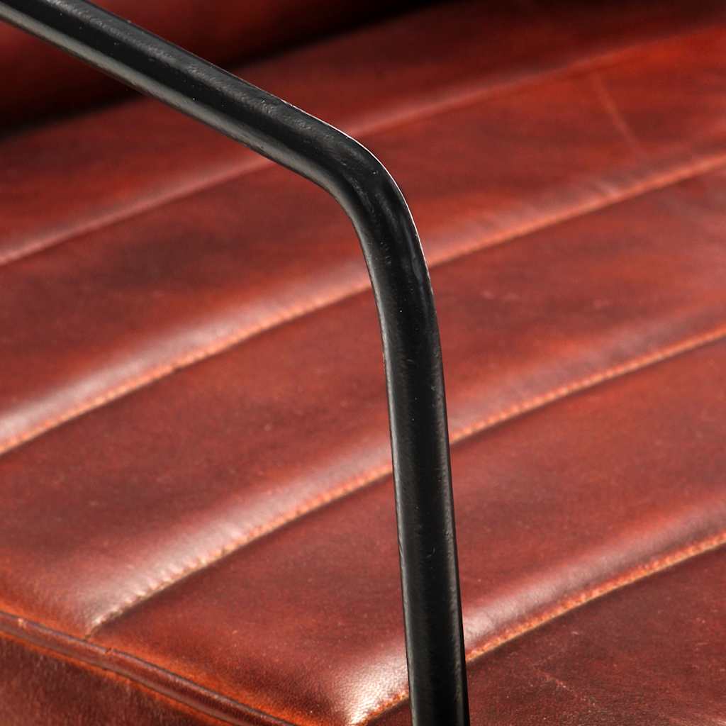 Armchair in Dark Brown Genuine Leather