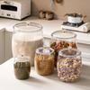 with Lid Grains Storage Box Transparent Food Storage Canister Household Cereals Storage Jar  Tea