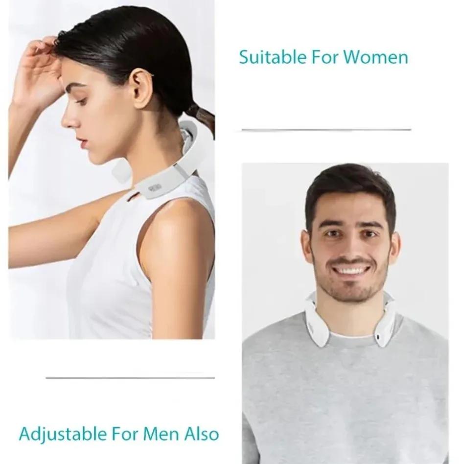 Mini Cervical Massager Portable Household Deep Massage Warm Pressing Electric Neck Shoulder Relaxer for Pain Relief