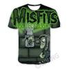 Футболка с 3D-принтом The Misfits Casual для женщин и мужчин, летняя, с круглым вырезом, коротким рукавом, модная, с графическим рисунком, для косплея