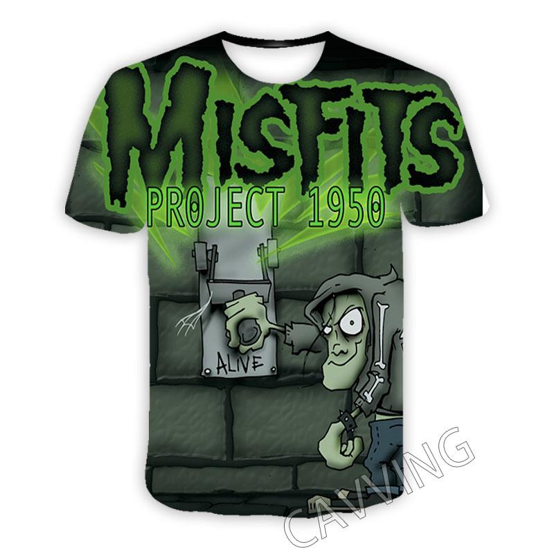 Футболка с 3D-принтом The Misfits Casual для женщин и мужчин, летняя, с круглым вырезом, коротким рукавом, модная, с графическим рисунком, для косплея
