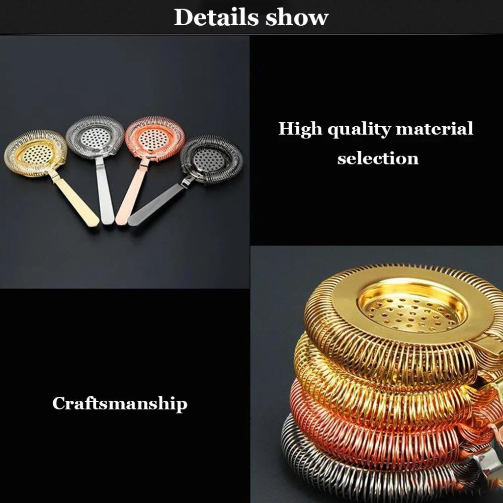 Stainless Steel Cocktail Strainer Detachable Mesh Filter Drinkware Wine Filter Kitchen
