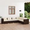 Day and Night - Day and Night Garden Furniture Set 6 Pieces and Brown Synthetic Rattan Cushions