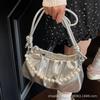 High-end Niche Bag Women's Spring and Summer 2025 New Fashion Chain Messenger Bag Women's Popular Pleated Cloud Bag