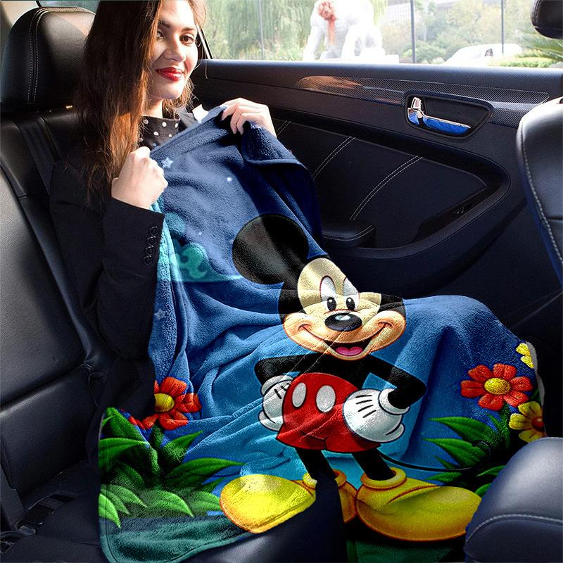 1pc, Mickey Mouse Inspired, Seasonal Universal Blanket, Home Decoration, Throw Blanket, Warmth and Comfort for All Seasons, Soft Flannel Throw Blanket