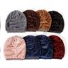 Unisex Mixed Color Design Knitted Hat Fashion Outdoor Keep Warm Winter Hat Casual Add Fur Lined Beanie Cap