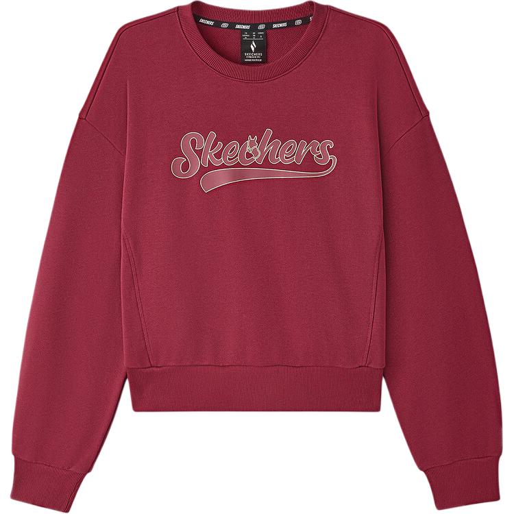Skechers Коллекция к Новому году 26SS CNY Удобная Мягкая Приятная для кожи Свободная Свитшот с круглым вырезом Женский свитшот L126W001-02WW