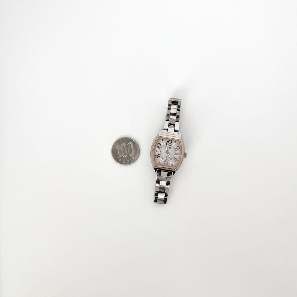 Б/у [В рабочем состоянии] Полированные женские часы SEIKO SEIKO LUKIA на солнечной батарее хорошее состояние корпус циферблат золото s2356