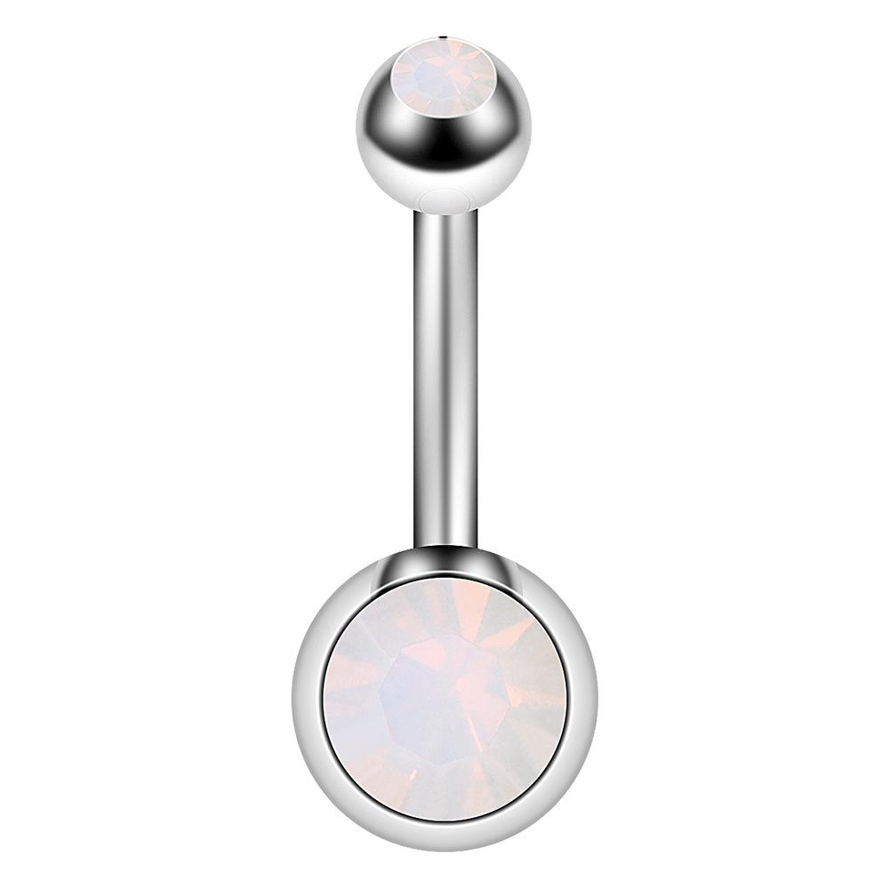 Комбинационный набор колец для пирсинга пупка из нержавеющей стали с жемчужиной