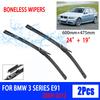 For BMW 3 Series E91 2009-2012 Car Wiper Dovetail Soft Rubber Wiper Windshield Windscreen HD Quiet Automotive Wiper 24"+19"