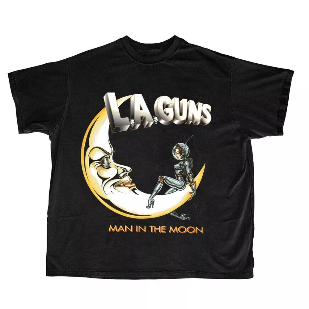 Man In A Moon LA Guns Band T Shirt Full Size S-4XL