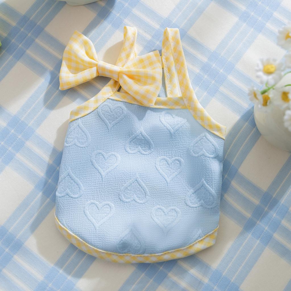 Одежда для собак Летняя Тонкая Вышитая Авокадо Слинг Маленькая и Средняя Бигбер Щенок Кошка Жилет Одежда для питомцев