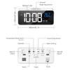Цифровой будильник с дисплеем температуры, портативные прикроватные музыкальные часы для дома, офиса, ванной комнаты, двойной будильник, мелодии, перезаряжаемый