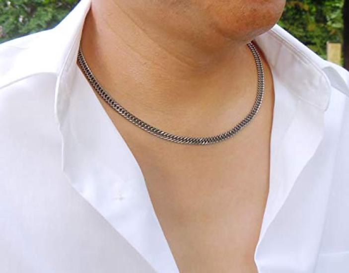 Чистое титановое колье-цепочка панцирного плетения 5 мм Легкое и удобное Отлично подходит для занятий спортом (60 см, ширина) унисекс, (TIT-3-N-60)