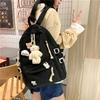 School Bag Female Korean Version Student Harajuku Female Backpack High School Student Junior High School Student Ins Wind Large Capacity Solid Color