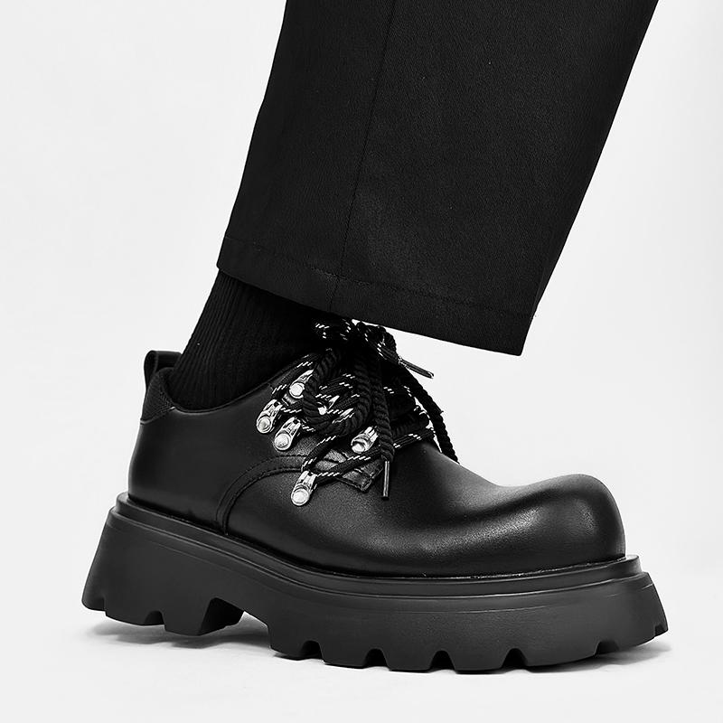 Мужские туфли Дерби на толстой подошве, классические, минималистичные, британского стиля, деловые, вечерние, свадебные, черные, универсальные, молодежные, для взрослых, повседневные туфли