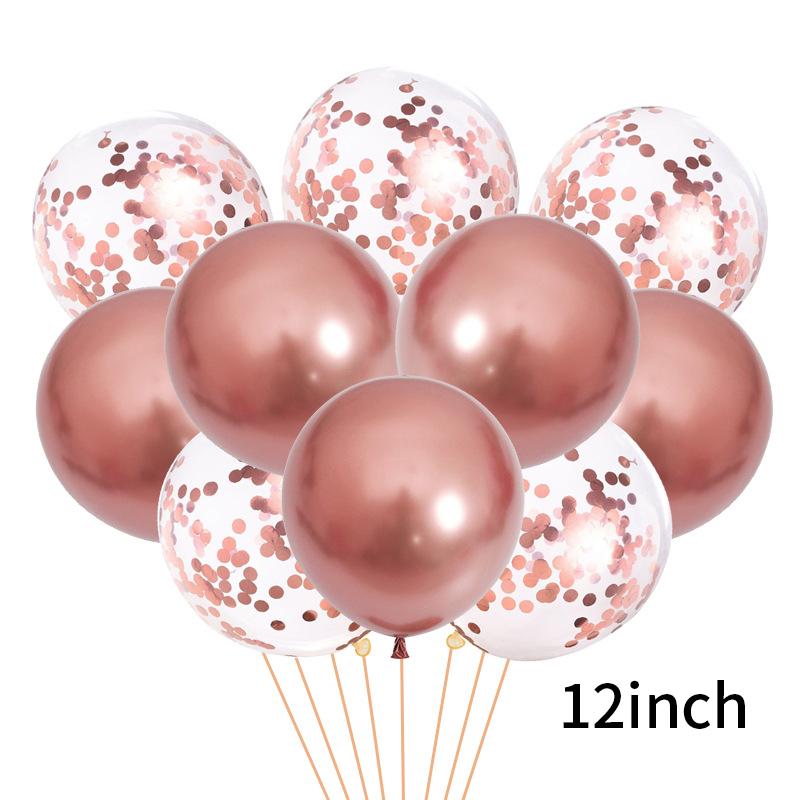 10 шт./лот, блестящие конфетти, латексные шары, романтические свадебные украшения, детский душ, декор для вечеринки в честь дня рождения, прозрачные воздушные шары, праздничные украшения