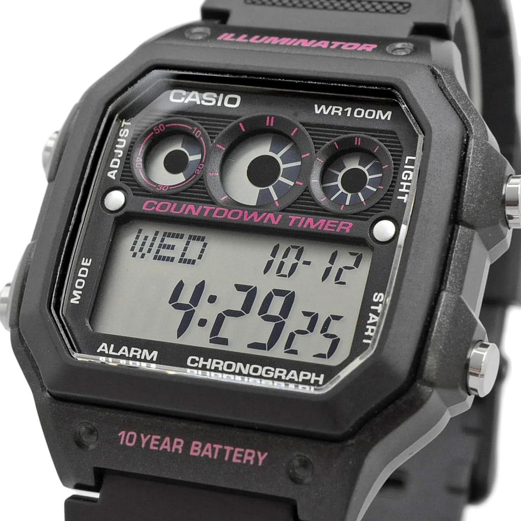 Casio Стандартные цифровые часы Black Overseas Model [Casio] AE-1300WH-1A2V мужские [Товар]