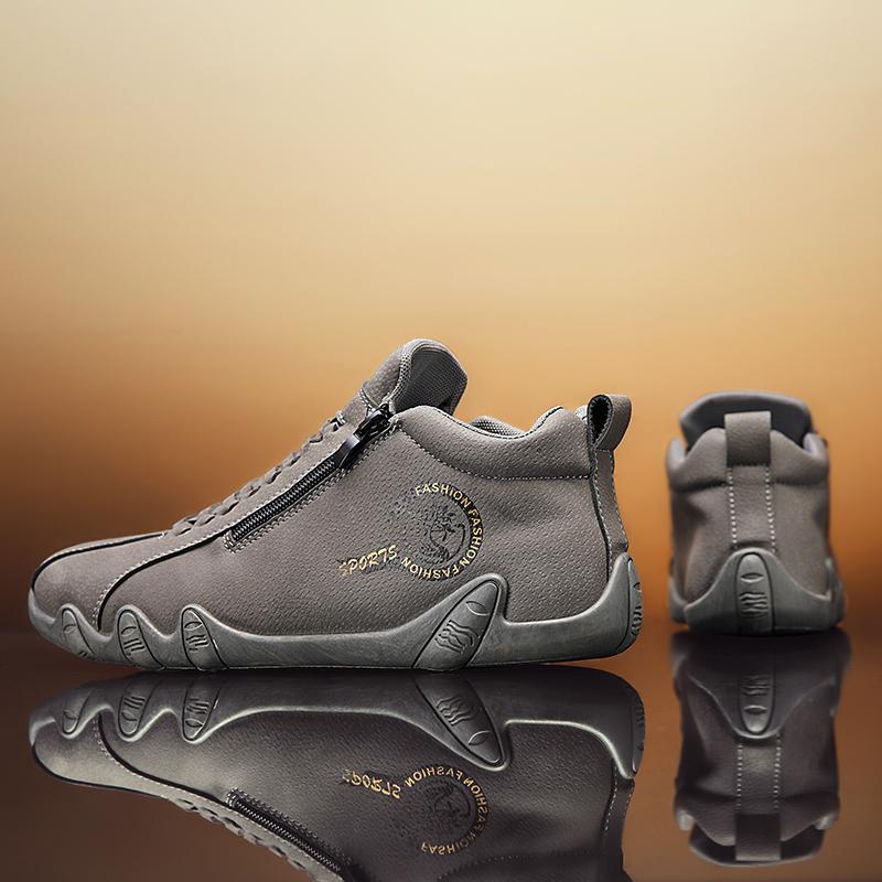 Сплошные мужские туфли для вождения, весна и осень, новый стиль, дышащая мужская обувь в горошек, кроссовки, деловая обувь, рабочая обувь, зимняя мужская обувь