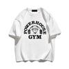 Powerhouse Gym Print Cotton T-shirt Men Women Sportswear Oversized Tshirt Short Sleeve Tee Summer Fitness T Shirts Clothes Tops