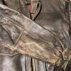 US NAVY Genuine Leather TYPE G-1 Flight Jacket Men's L Dark Brown Made in Korea Military Bomber(USED)