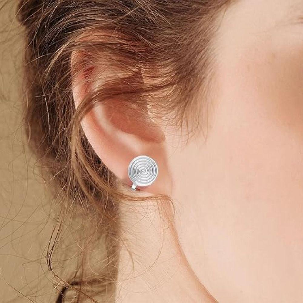 Stainless Steel Keloid Pressure Earrings Non Piercing Earrings Clip On Compression Earring