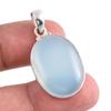 Natural Aqua Chalcedony Gemstone Handmade 925 Solid Silver Pendant 1.50'' e2Z78