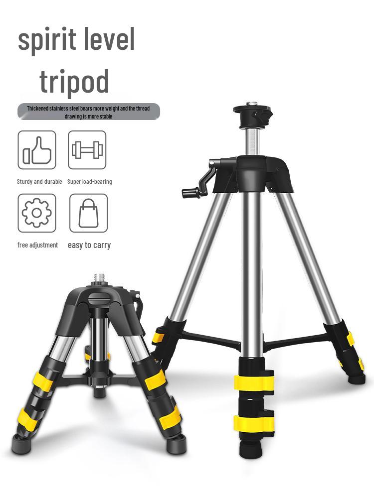 Infrared Laser Level Support Rod with Stainless Steel Tripod Stand