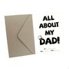 Happy Father's Day Card with Envelope, Fill In The Blank Coloring DIY Crafts Thank You Gift