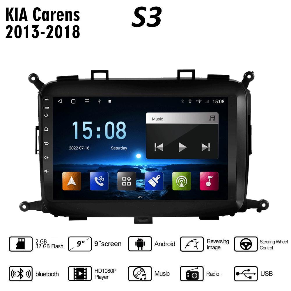 9-дюймовый беспроводной автомобильный радиоприемник на базе Android Carplay для KIA Carens 2013-2018, мультимедийный видеоплеер, GPS-навигация, WIFI, 2 + 32 ГБ