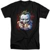 Justice League Doll Heads Mens Tall T Shirt Black