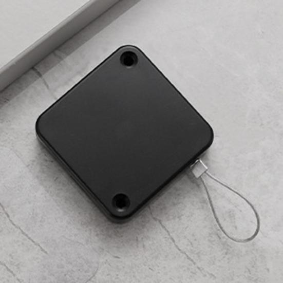 Automatic Door Closer with 1.2M Steel Wire Adjustable Punch Free Wall Mount Bedroom Bathroom Shower Curtain Sliding Screen Door Opener Closing Device