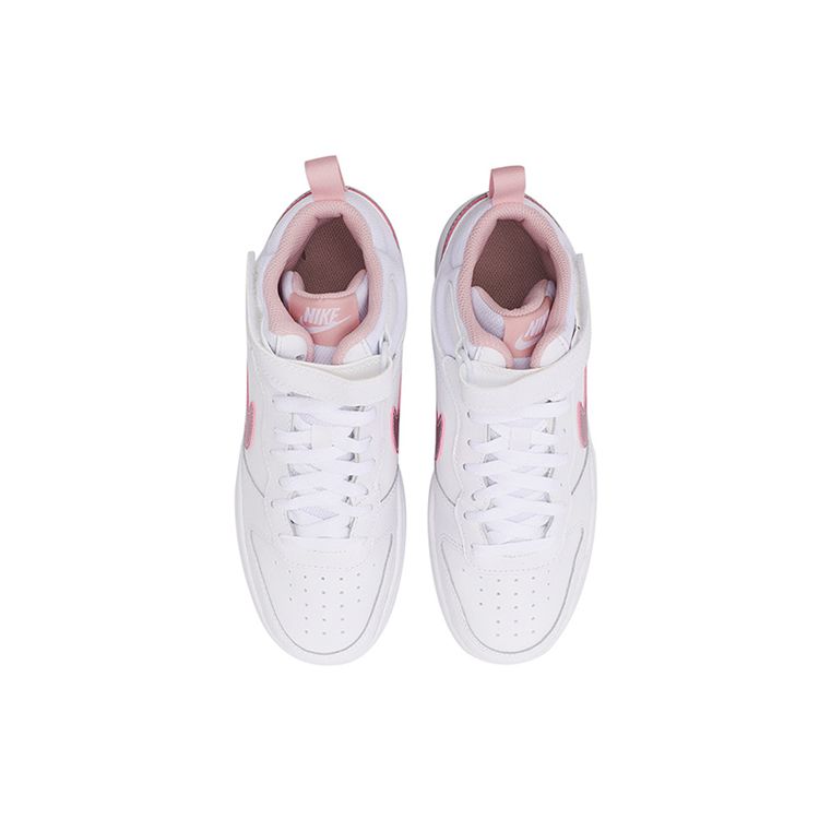 Nike Детские кроссовки Court Borough Mid 2 GS White Pink Glaze CD7782-105
