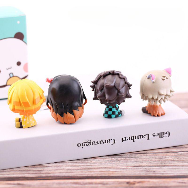 Аниме-фигурка/плюшевая игрушка «Убийца демонов Кимецу Но Яиба» версии Q Тандзиро, Незуко и Зеницу в качестве украшений для приборной панели автомобиля/украшений для рабочего стола в подарок