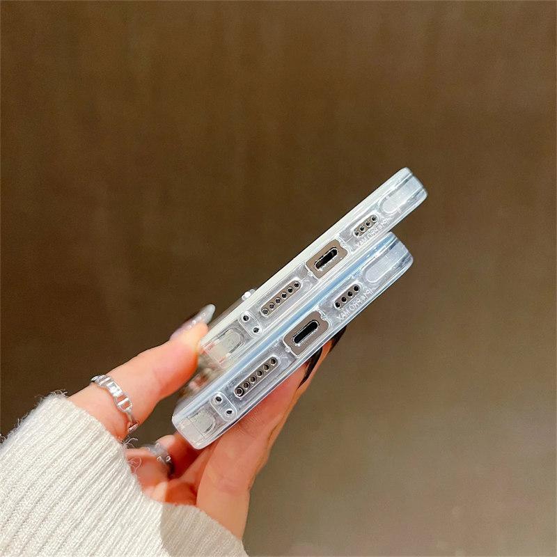 Luxury Shell Laser Case for iPhone 14 15 16 Pro Max 12 11 13 Pro Plating Aurora Cover For iPhone 15 Plus Hard Shockproof Cover