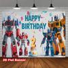 Transformers Happy Birthday Photo Background,for Kids' Parties Gatherings And Birthday Celebration Banners For Boys And Girls