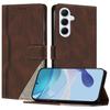 For Samsung Galaxy A56 5G Leather Case Triangle Patchwork Wallet Stand Shockproof Phone Cover