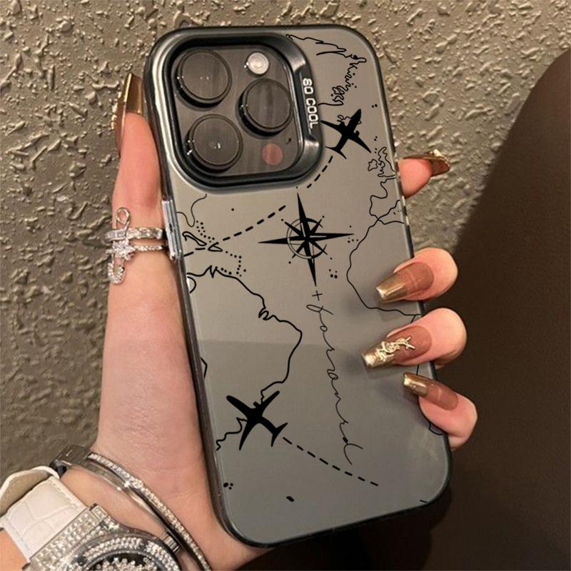 Вдохновленный путешествиями дизайн маршрута самолета Серебристый IMD чехол для Redmi Note 14 13 12 11 10 Pro Plus 5G 12S 11 Redmi 14C 13 Чехол