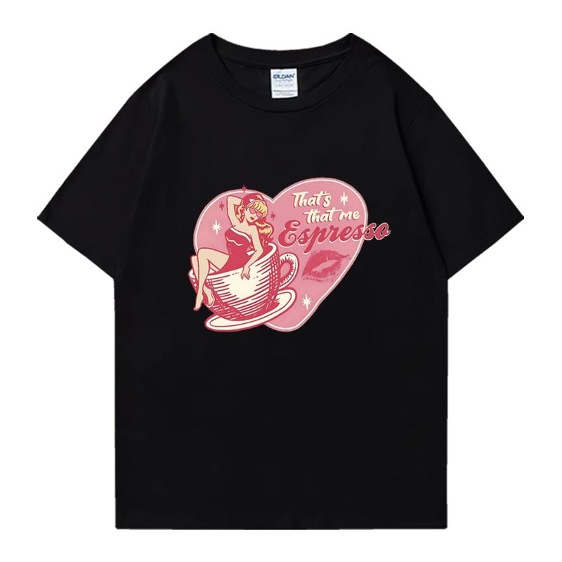 New in Sabrina Carpenter Espresso Graphic T Shirt Unisex Women Fashion Y2k Short Sleeve T-shirts Summer Unisex 100% Cotton Clothing