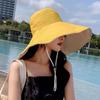 UV Protection Sunscreen Sun Hat Solid Color Hiking Bucket Hat Fashion Women Fisherman Hat  Ladies