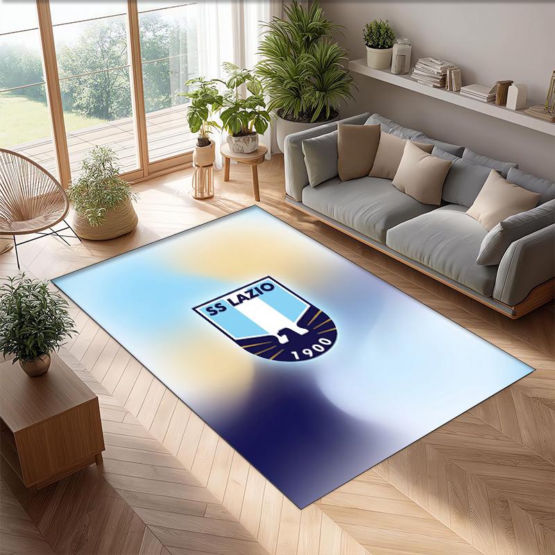 Lazio FC Soccer Football Pattern Soft Area Rug Non Slip Indoor Floor Carpet Sports Decor Mat for Bedroom