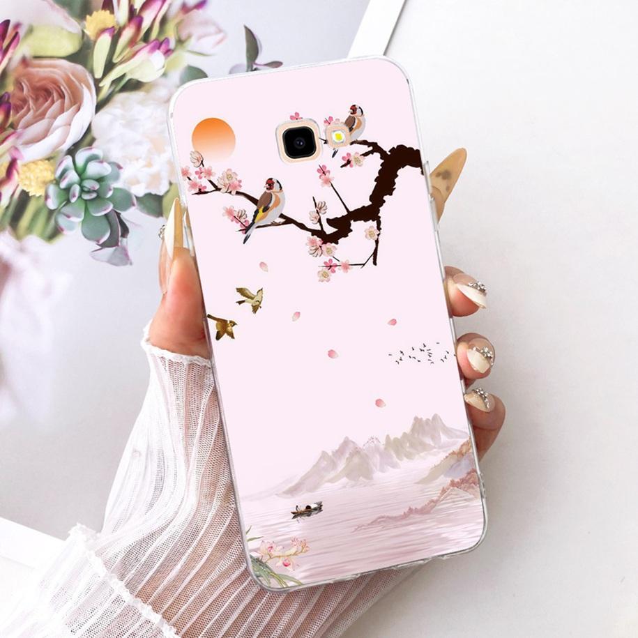 Case For Samsung Galaxy J4+ J4 Core 2018 Cover SM-J410F SM-J415F Clear Cases Fashion Flower Silicone Bumper For Samsung J4 Funda