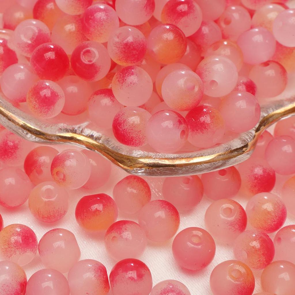 Браслет из стеклянных бусин «половина сахара» с пузырьками желе 8-10 мм - круглые свободные бусины для аксессуаров ручной работы