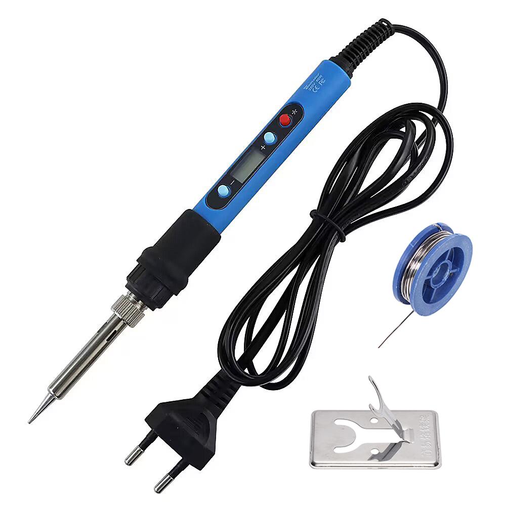 Синий электрический паяльник 80 Вт с цифровым дисплеем и переключателем 110 В 220 В, регулируемая температура, инструменты для пайки, сварки, демонтажа