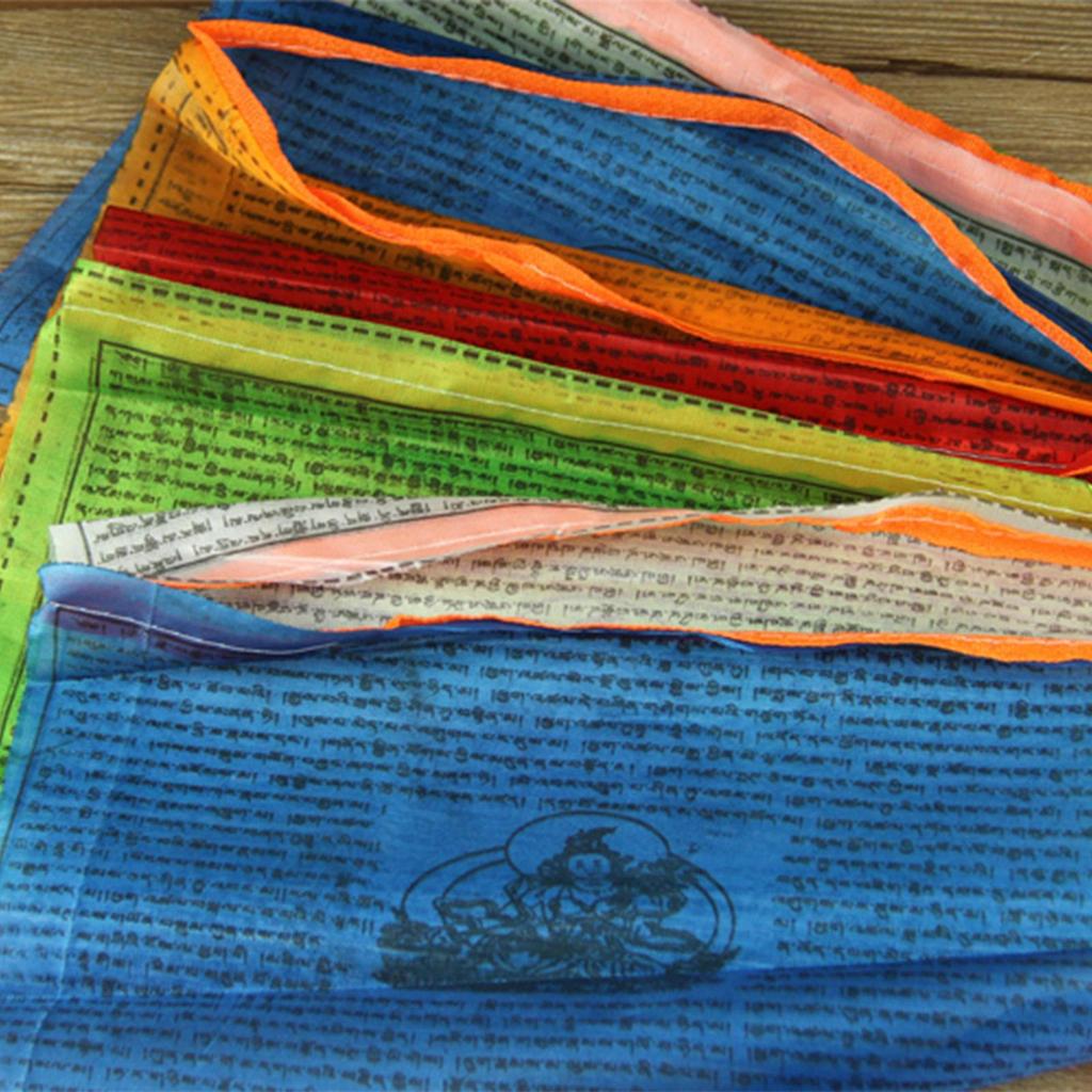 20pcs Traditional Tibetan Prayer Flags 26x16cm Buddhist Banner Tibetan Wind Horse Prayer Flags for Outdoor Peace Meditation