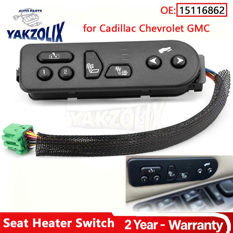 15116862 Кнопка переключателя подогрева сиденья с электроприводом для Chevrolet Escalade Tahoe Yukon Avalanche GMC Yukon XL 2003 2004 2005 2006