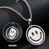 Женское ожерелье Мужское ожерелье Новое ожерелье со смайликом Цепочка из нержавеющей стали Модная парная одежда Подвеска Аксессуары