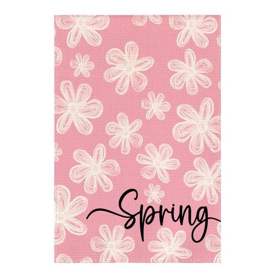 Spring Summer Floral Garden Flag 12x18 Inch Vertical Double Sided Colorful Flowers Welcome Yard Decor Farmhouse Outdoor Burlap Flag