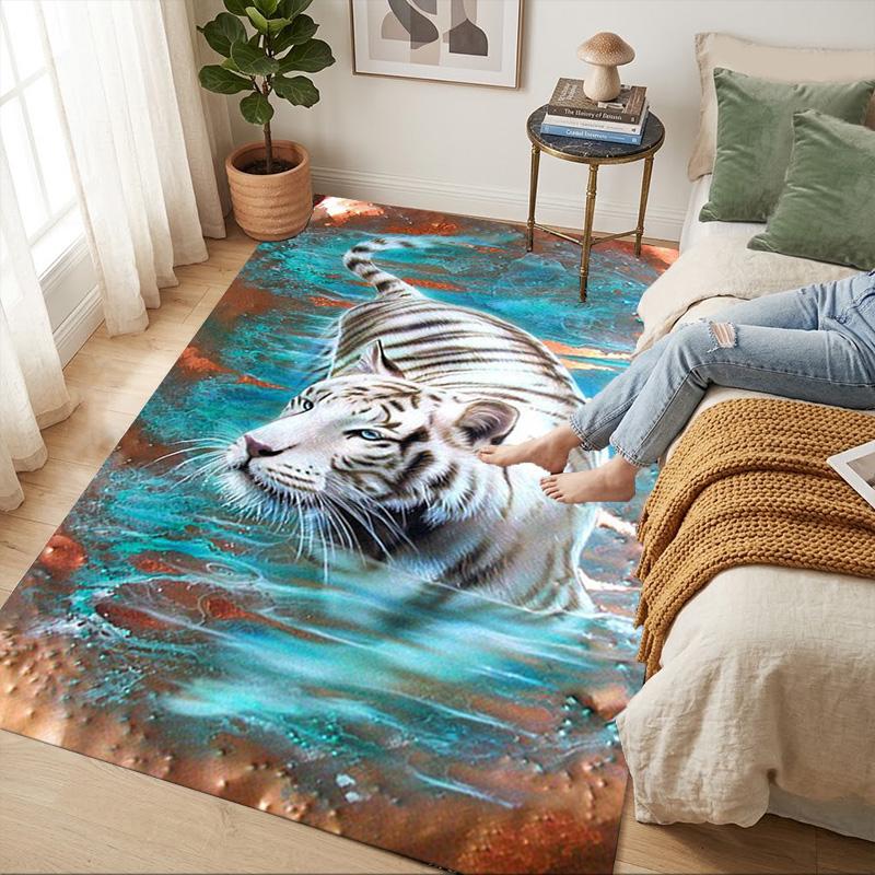 Tiger Water Living Room Nonslip Area Rug Soft Carpet For Bedroom Game Playroom Sofa Office Home Decor Doormat Christmas Gift C930797