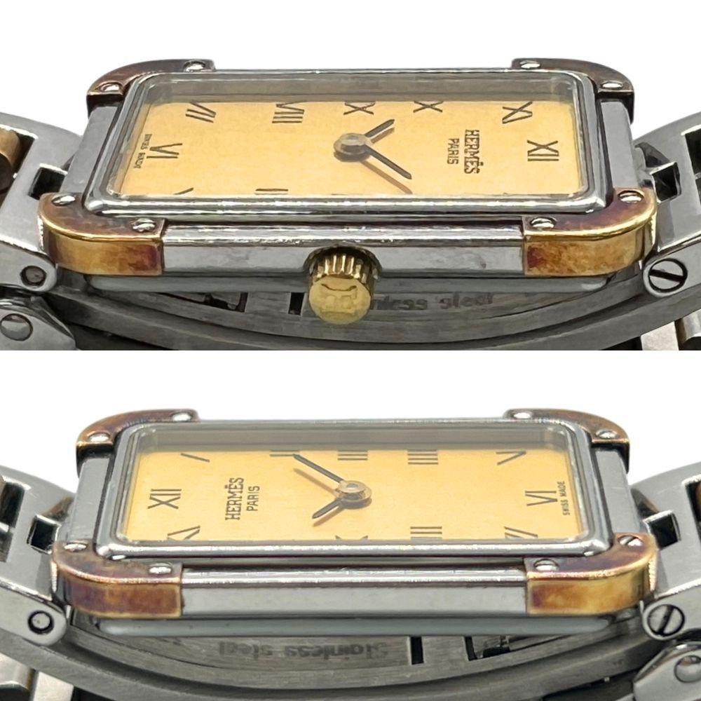 Used HERMES Herms CR1.220 Croisiere Quartz Ladies Watch Genuine / C1367